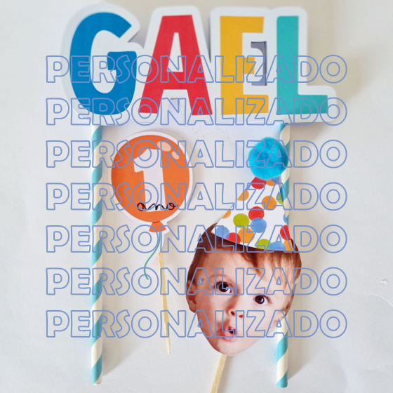 Topo de Bolo Alto - Personalizado